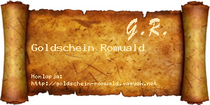 Goldschein Romuald névjegykártya